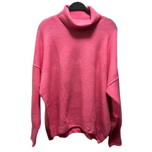 Vince Camuto Women's Long Sleeve Pop Pink Turtleneck Sweater XL - Picture 1 of 8